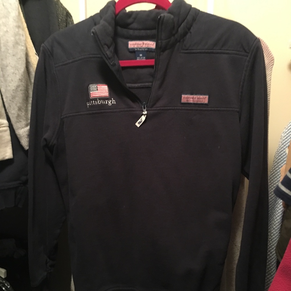 Men's XS navy shep shirt w Pittsburgh embroidered